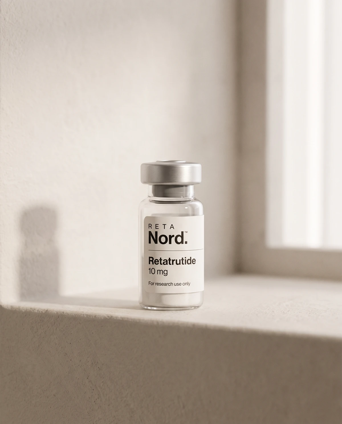 RetaNord Retatrutide research peptide vial with Certificate of Analysis